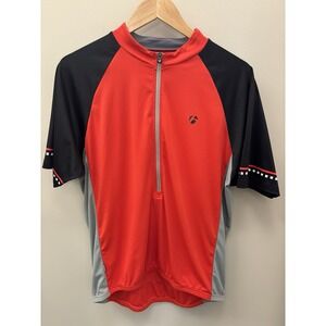 Botranger Cycling Shirt Men's L Red With Black Half Zip EUC